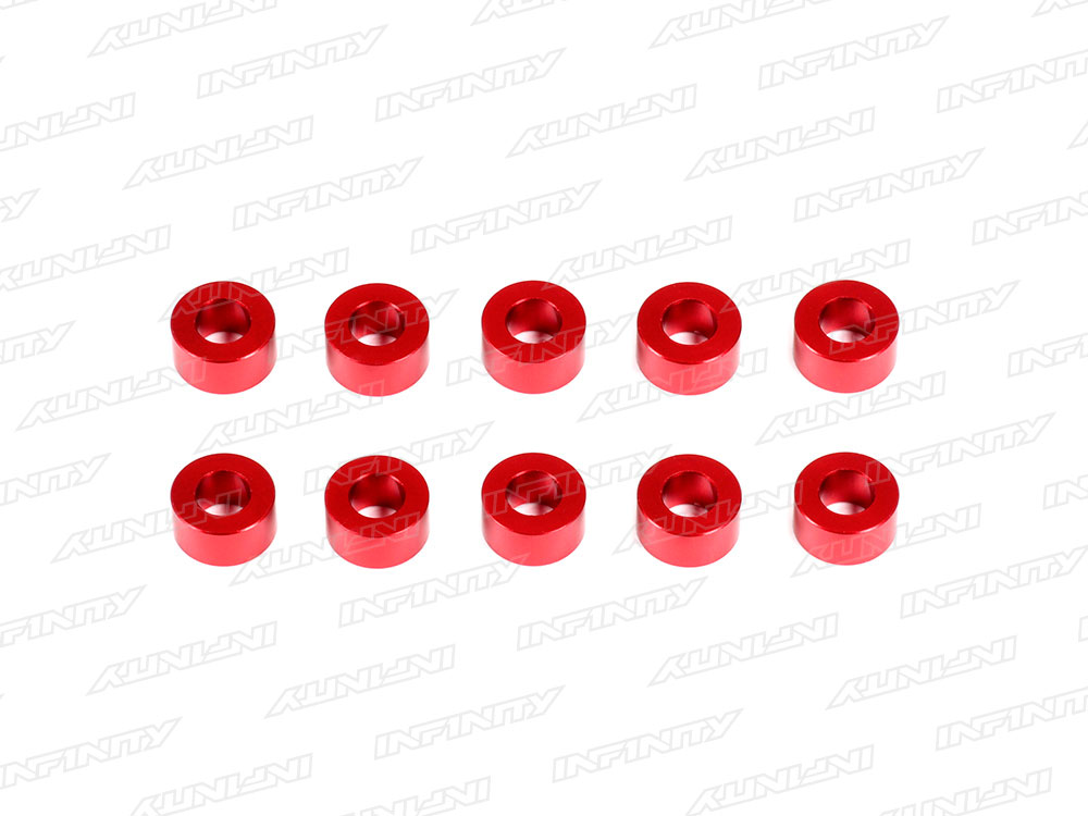 ALUMINUM WASHER 3x6x3.0mm (Red/10pcs)