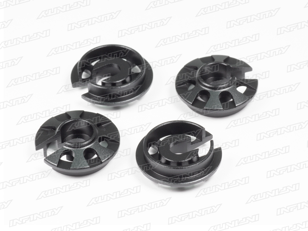 IF14 - ALU SHOCK SPRING RETAINING COLLAR (Black/4pcs)