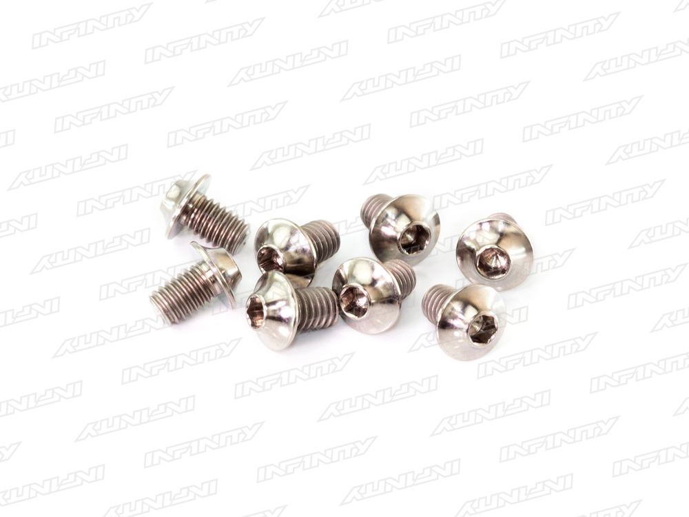 M4x6mm TITANIUM UFO HEAD SCREW (8pcs)