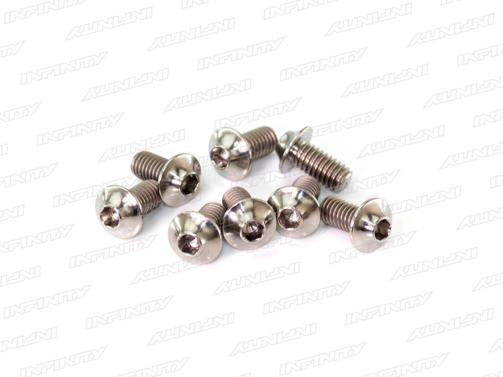 M4x8mm TITANIUM UFO HEAD SCREW (8pcs)