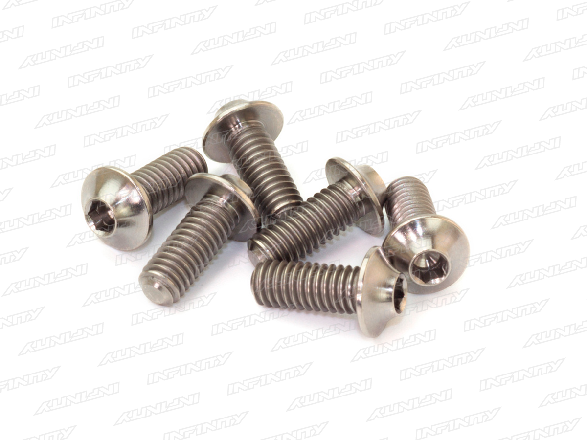 M4x10mm TITANIUM UFO HEAD SCREW (6pcs)