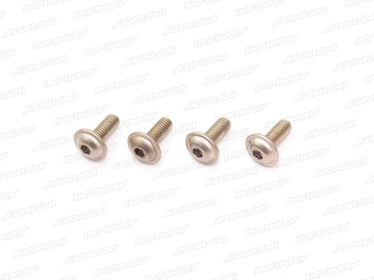 IF14-2 - M3x8mm TITANIUM FLANGE BUTTON HEAD SCREW (4pcs)