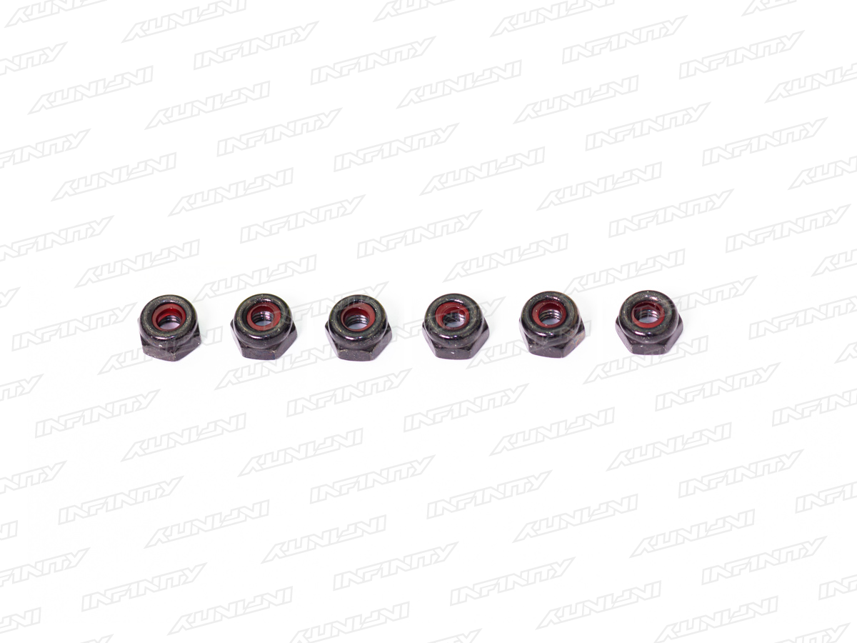 IF18-2 - M2.6 NYLON NUT (Black/6pcs)