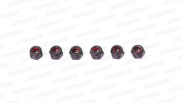 IF18-2 - M2.6 NYLON NUT (Black/6pcs)