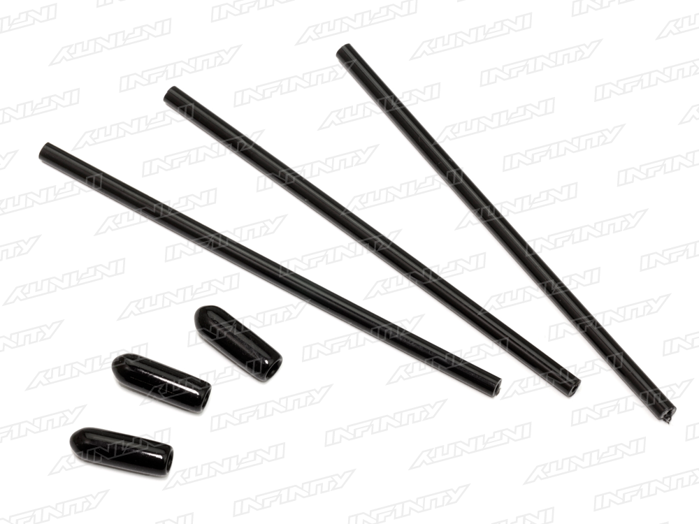 SHORT ANTENNA PIPE SET (80mm/3pcs/Black)