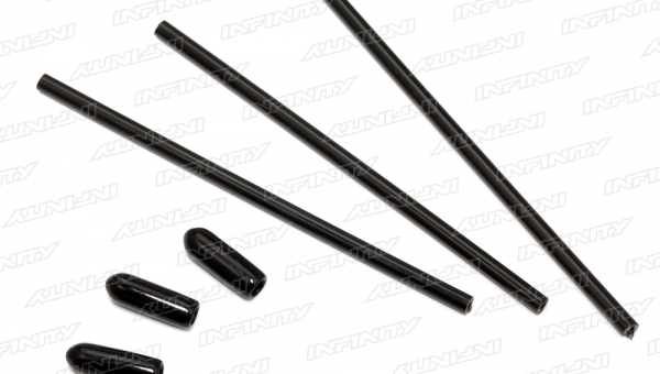 SHORT ANTENNA PIPE SET (80mm/3pcs/Black)