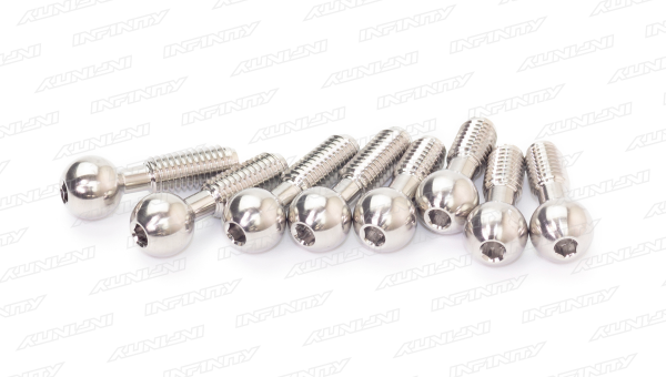TITANIUM BALL SCREW SET φ8mm (Front/Rear/each 4pcs)