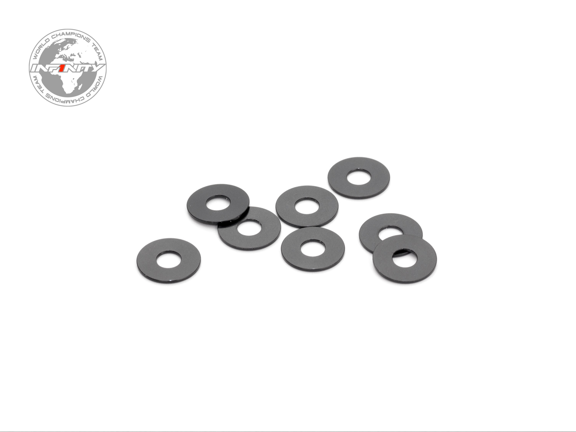 ALUMINUM WASHER 3x8x0.5mm (Black/8pcs)