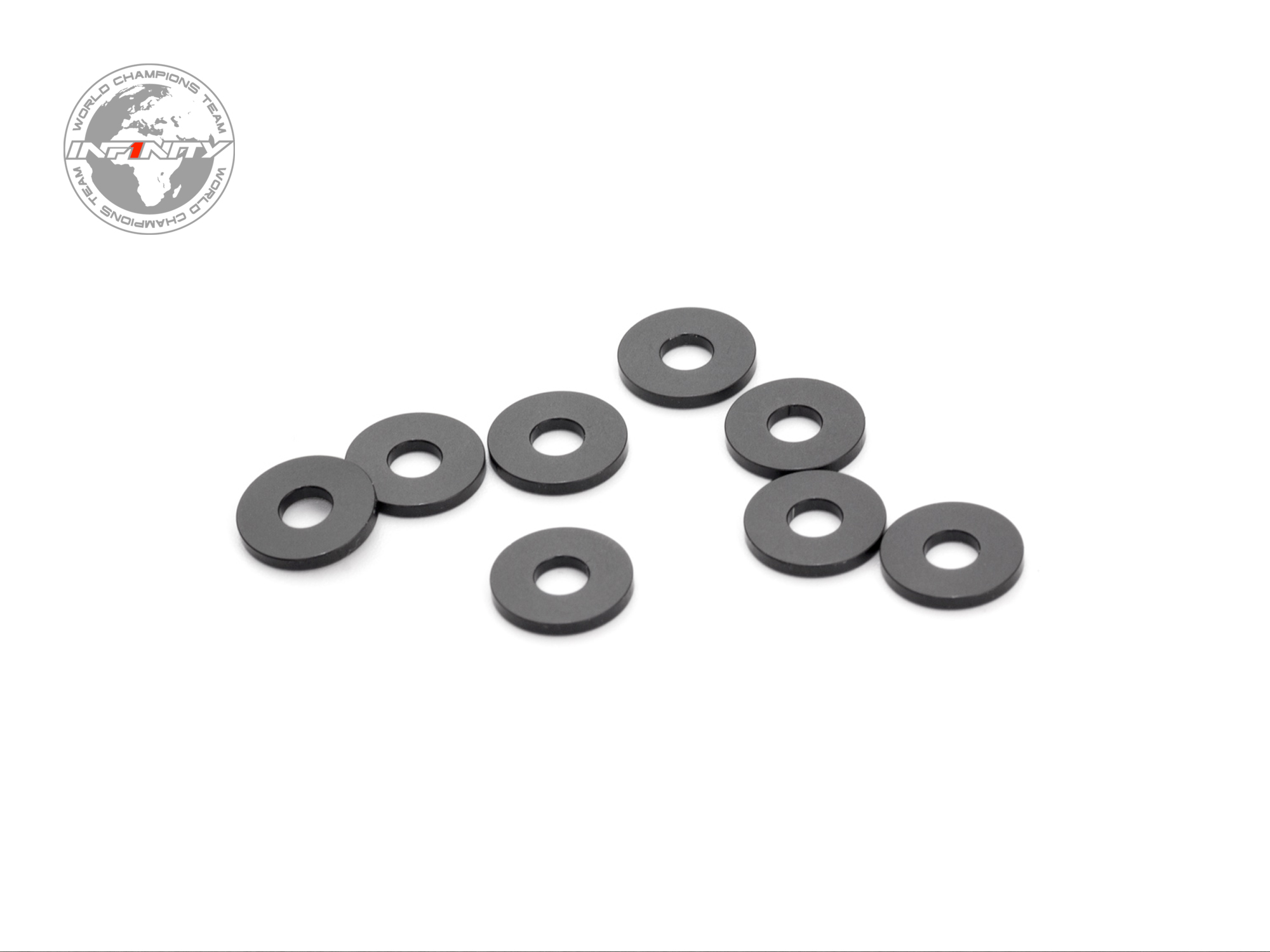 ALUMINUM WASHER 3x8x1.0mm (Black/8pcs)