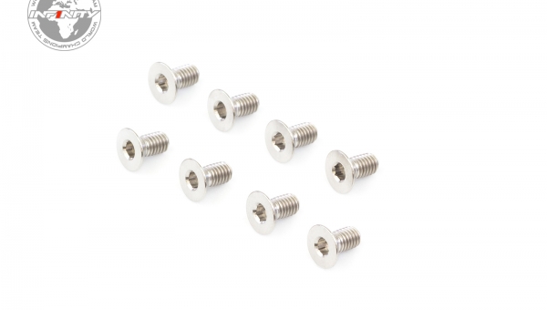 M3x6mm MC TITANIUM FLAT HEAD SCREW (8pcs)