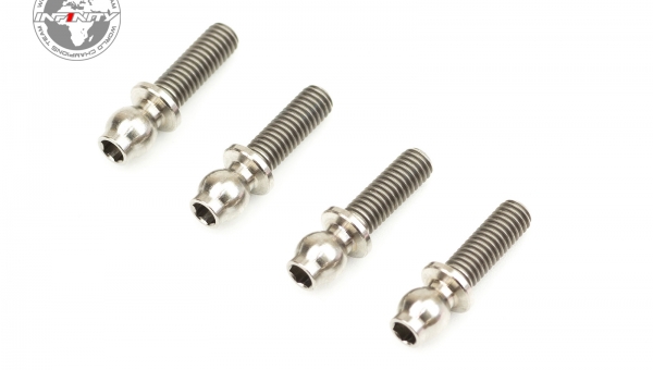 4.2mm TITANIUM BALL STUD (M3x9mm/4pcs)