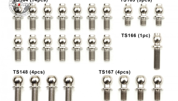TITANIUM BALL STUD SET (IF14 Speciale/26pcs)